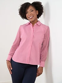 Petite Relaxed Fit Striped Shirt