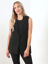 Scuba Crepe Mid-Length Vest