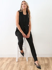 Scuba Crepe Mid-Length Vest