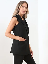 Scuba Crepe Mid-Length Vest