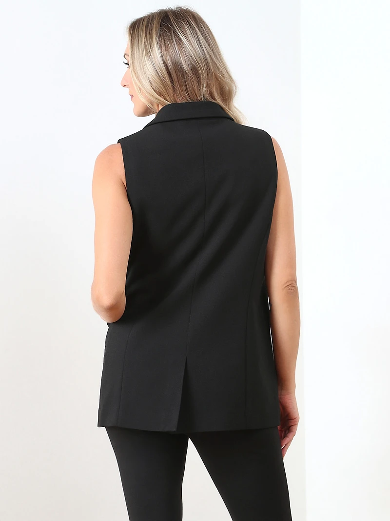 Scuba Crepe Mid-Length Vest