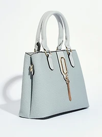 Textured Cornflower Blue Handbag