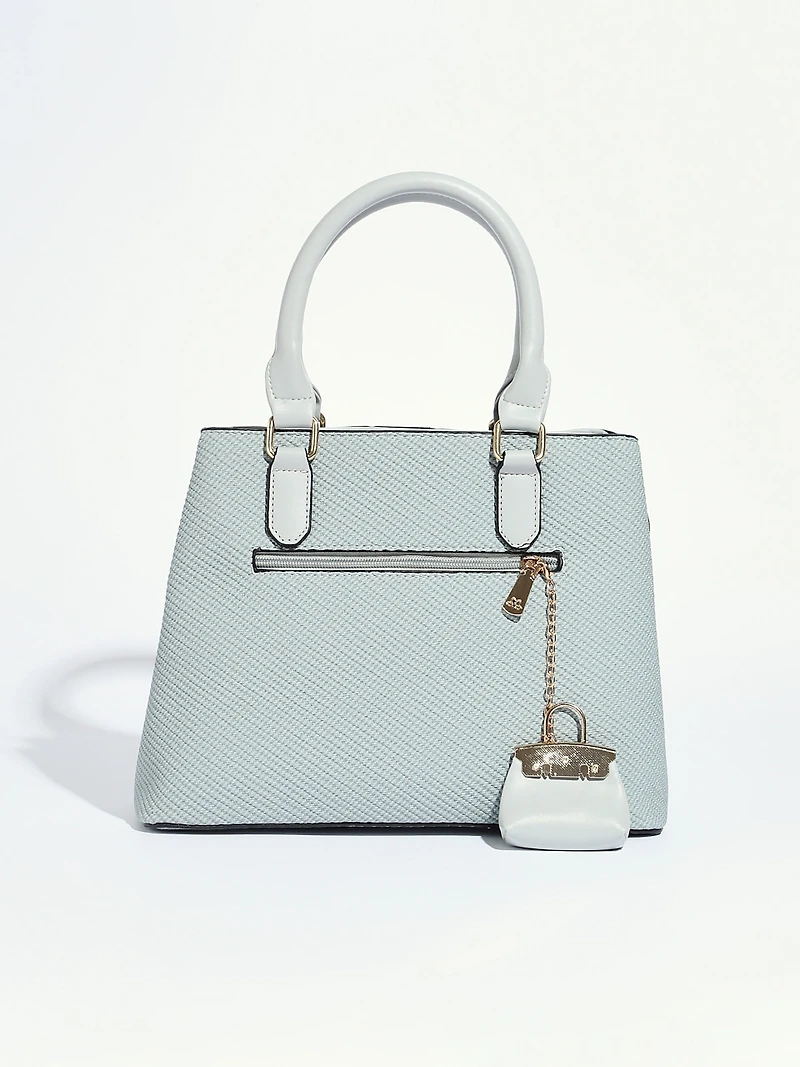 Textured Cornflower Blue Handbag