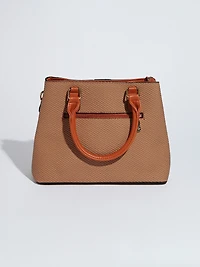 Textured Handbag in Tobacco