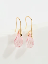 Gold & Soft Pink Drop Earrings