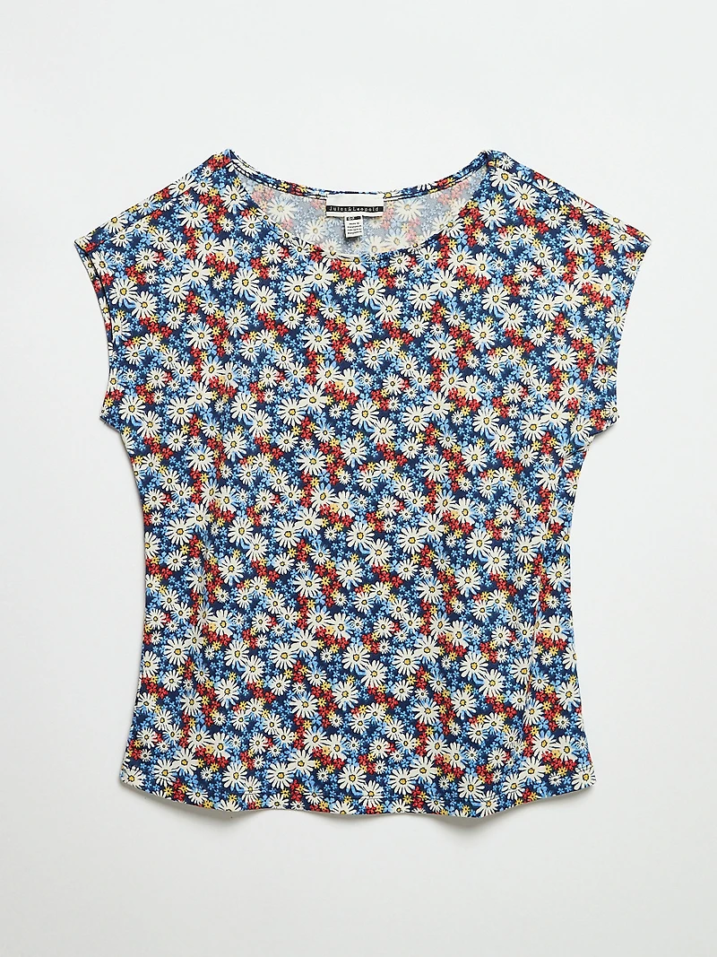 Jules & Leopold - Cap Sleeve Crepe Knit Top