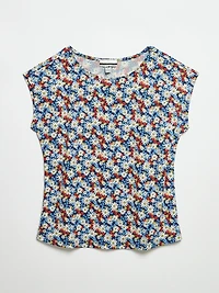 Jules & Leopold - Cap Sleeve Crepe Knit Top