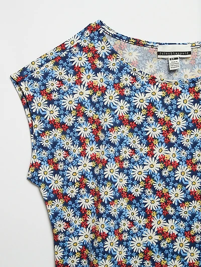 Jules & Leopold - Cap Sleeve Crepe Knit Top