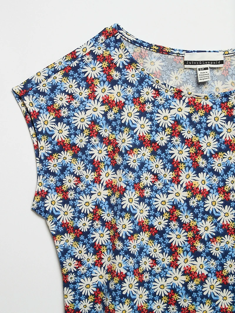 Jules & Leopold - Cap Sleeve Crepe Knit Top