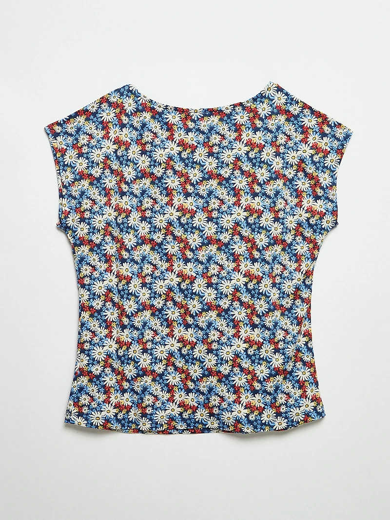 Jules & Leopold - Cap Sleeve Crepe Knit Top