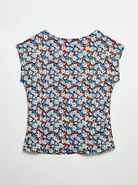 Jules & Leopold - Cap Sleeve Crepe Knit Top