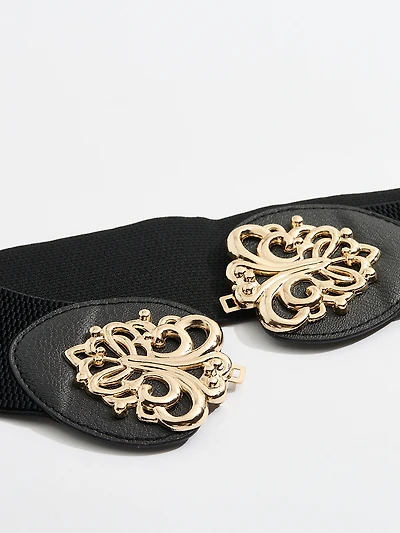 Vintage Buckle Stretch Belt