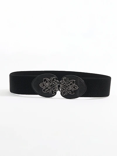 Vintage Buckle Stretch-Belt