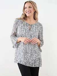 Bell Sleeve Chiffon Tunic