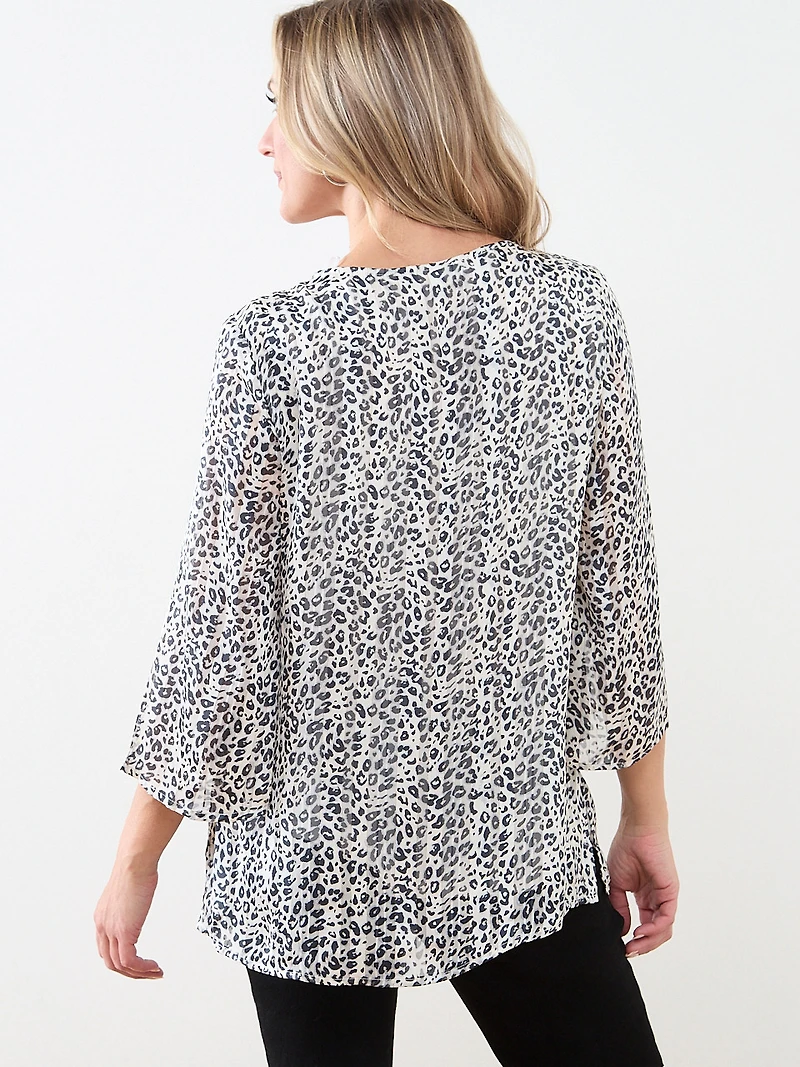 Bell Sleeve Chiffon Tunic