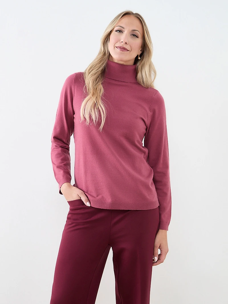 Essential Long Sleeve Soft Turtleneck Sweater
