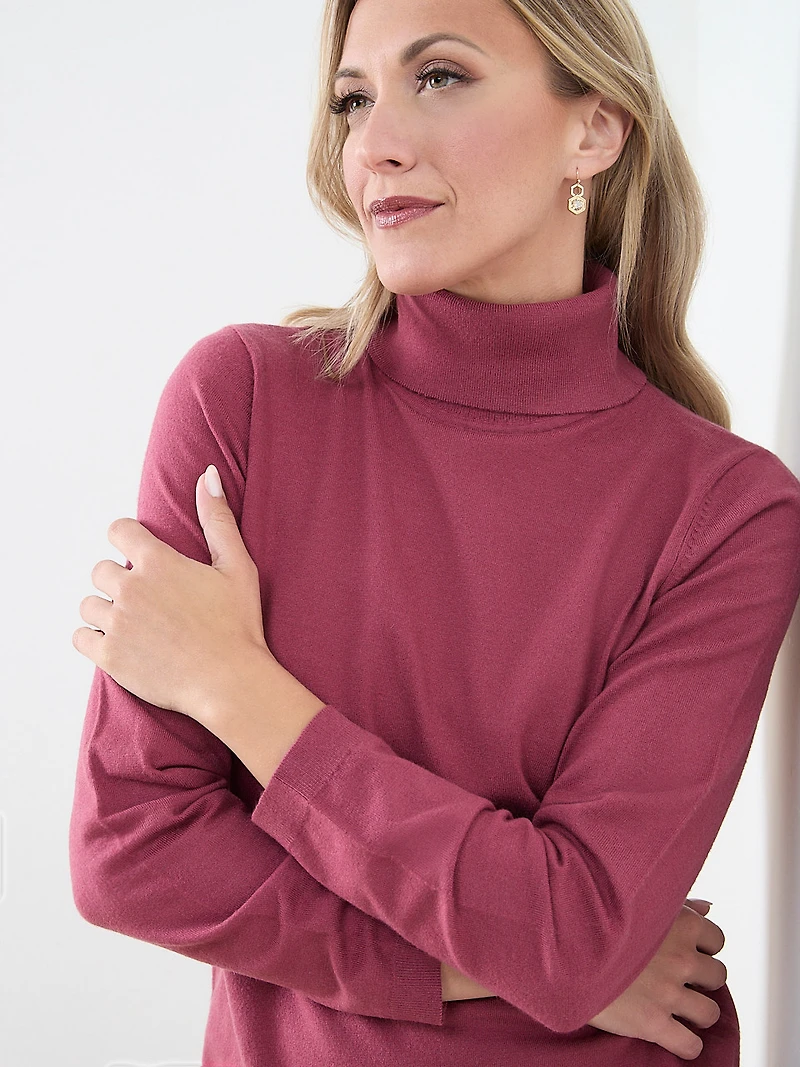 Essential Long Sleeve Soft Turtleneck Sweater