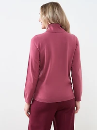 Essential Long Sleeve Soft Turtleneck Sweater