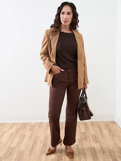 Floral Applique Pullover Sweater