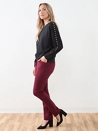 Gold-Studded-Trim Top