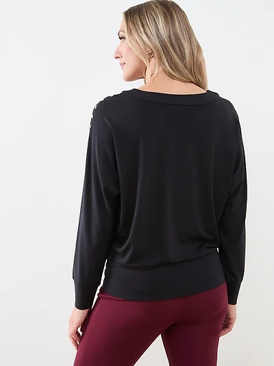 Gold Stud Trim Top