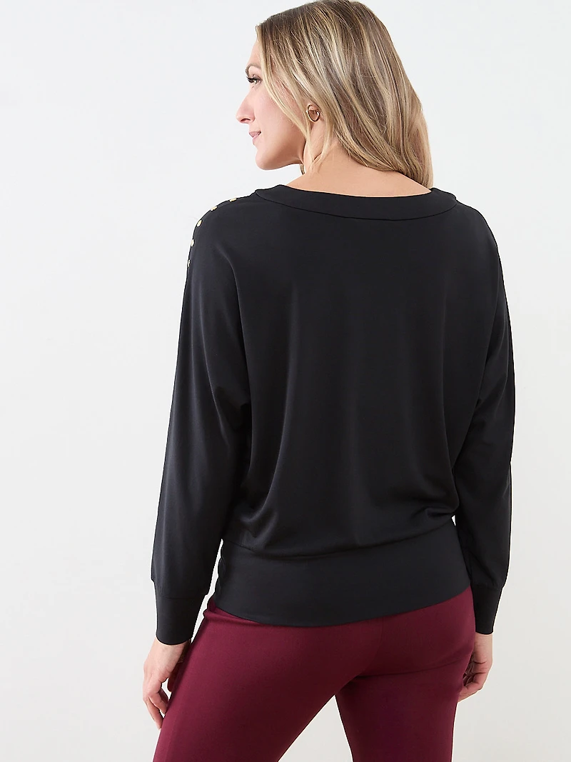 Gold-Studded-Trim Top