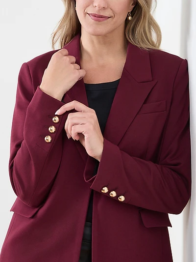 Long Line Blazer in Ponte