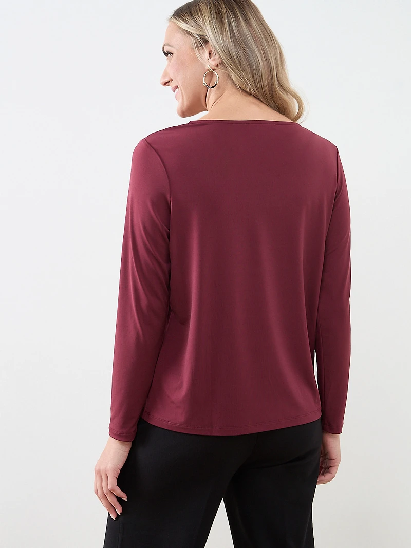 Long Sleeve Hardware Detail Top