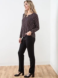 Long Sleeve Hardware-Detail Top
