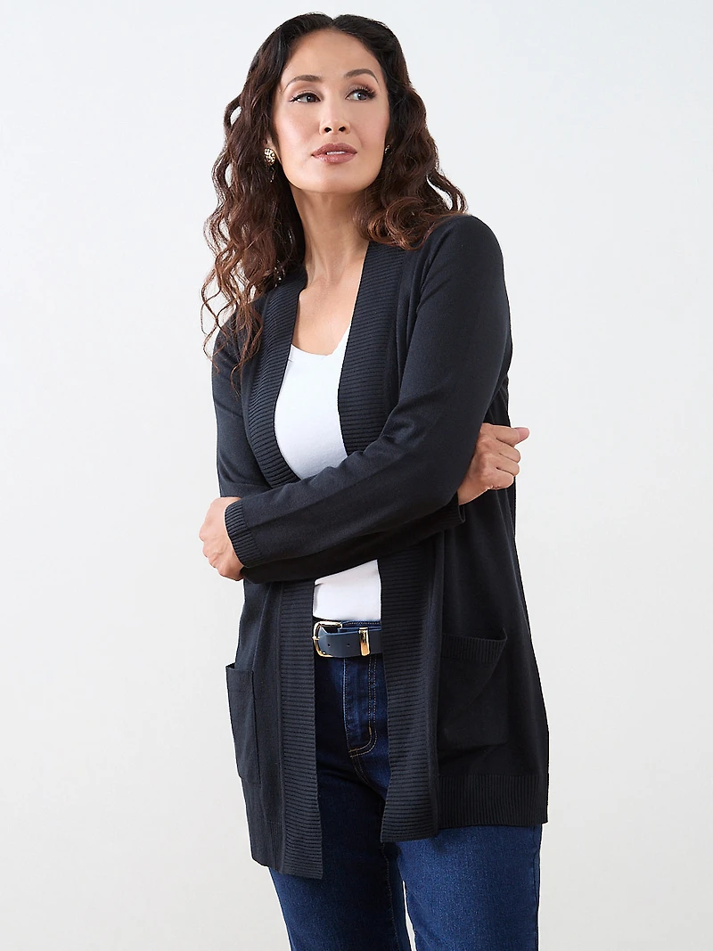Long Sleeve Knit Cardigan with Pockets