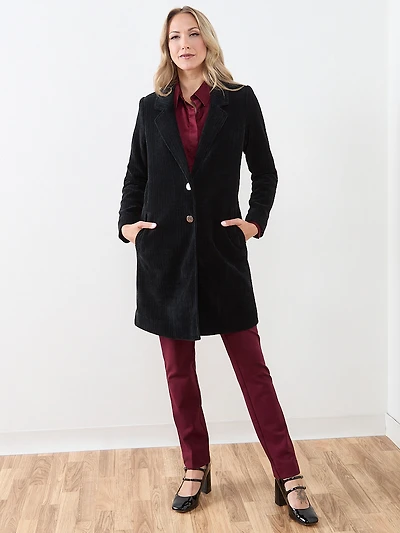 Luxe Corduroy Top Coat