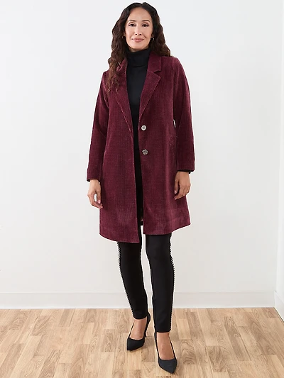Luxe Corduroy Top- Coat