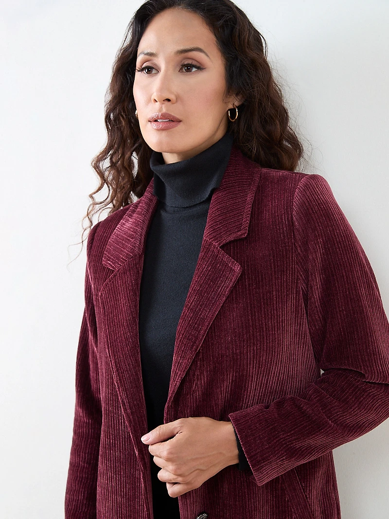 Luxe Corduroy Top- Coat