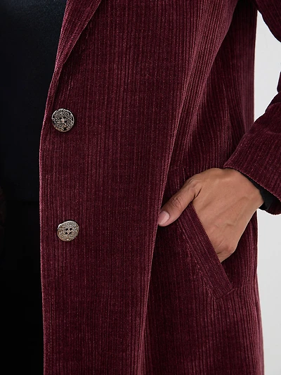 Luxe Corduroy Top- Coat