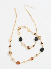 Gold Multi-Bead Necklace