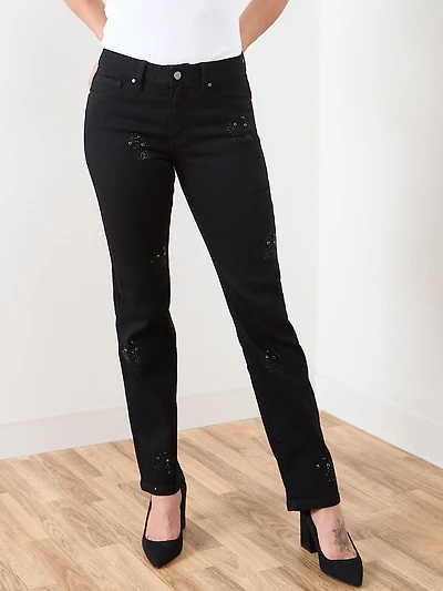 Oliva Sparkle Flower Denim