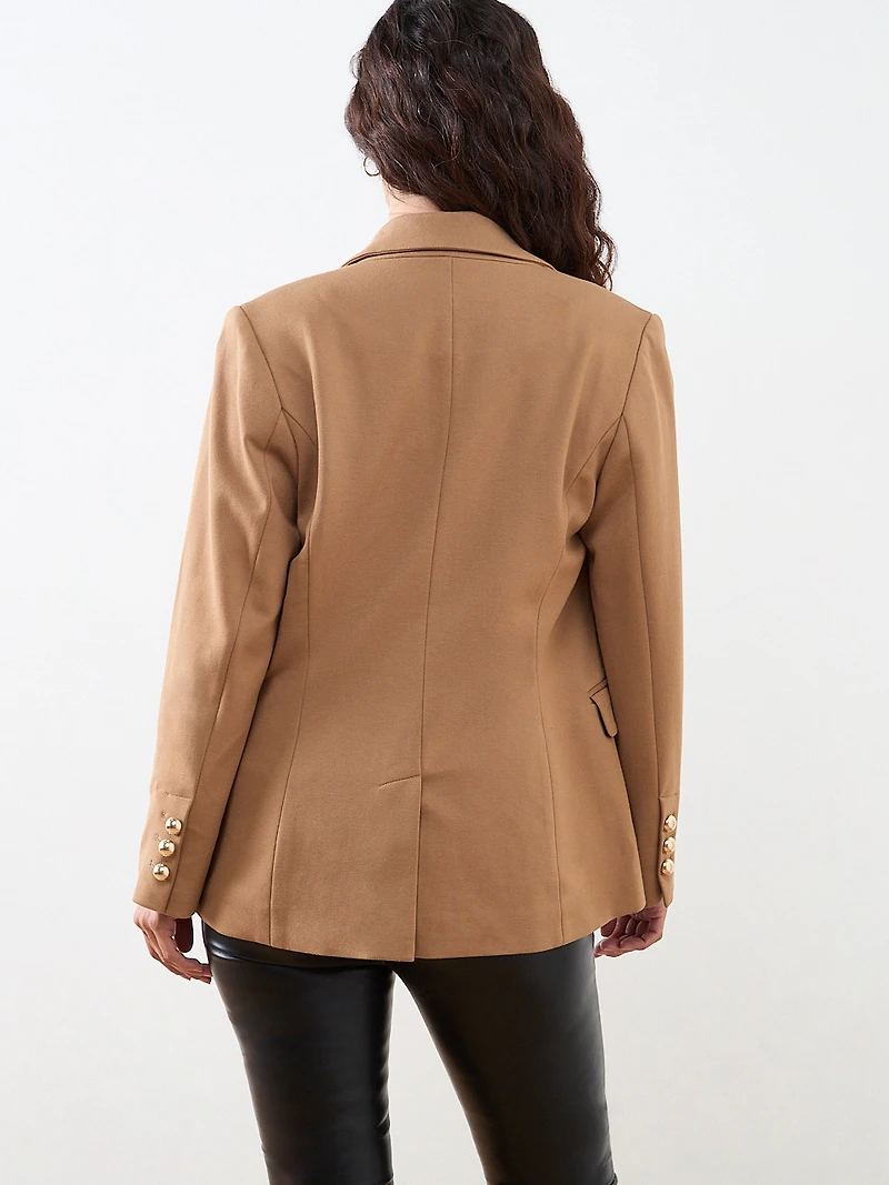 Petite Long Line Blazer in Ponte