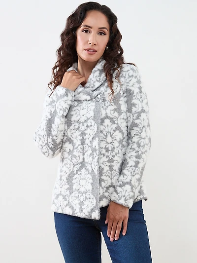 Petite Patterned Wrap Cardigan