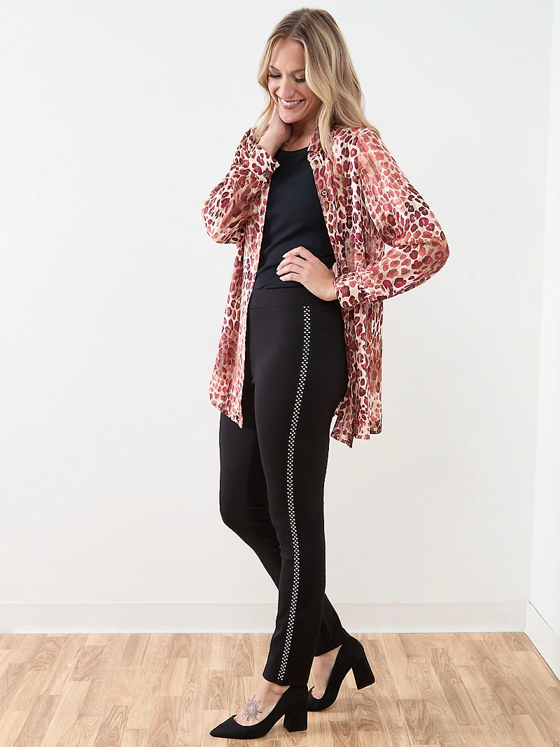 Ponte Side-Grommet Legging