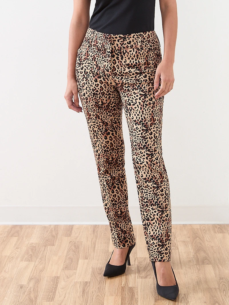 Quinn Animal Print Ponte Pant