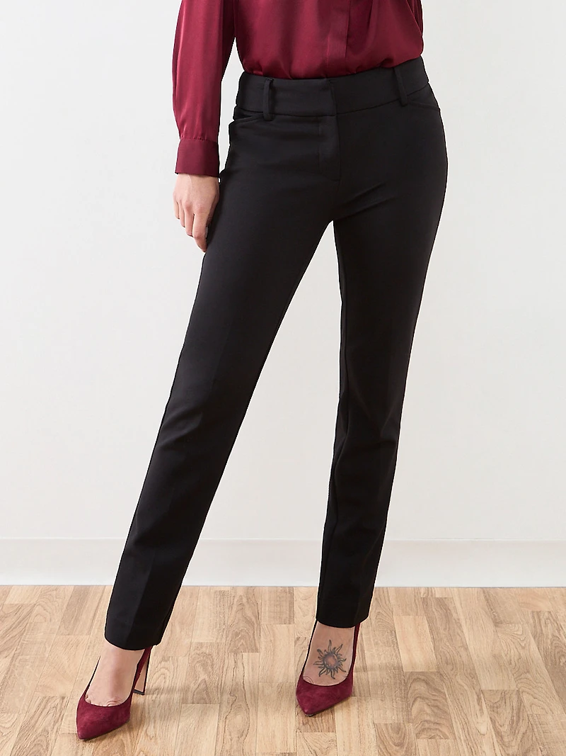 Quinn Slim-Leg Ponte Pant