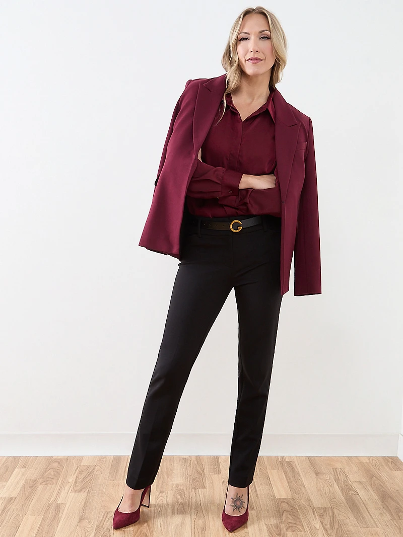 Quinn Slim-Leg Ponte Pant