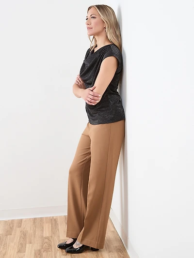 Shimmer Cowl-Neck Top