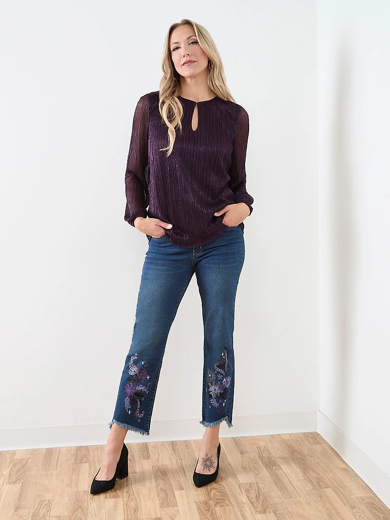 Shimmer Crinkle Top