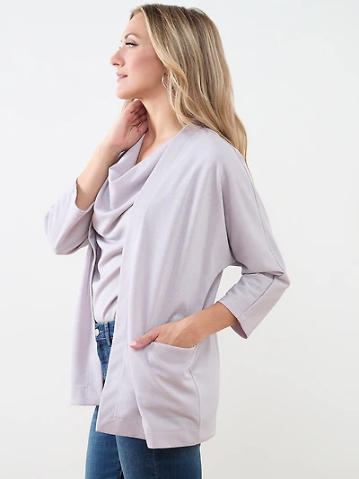 Shimmering Cowl-Neck Top