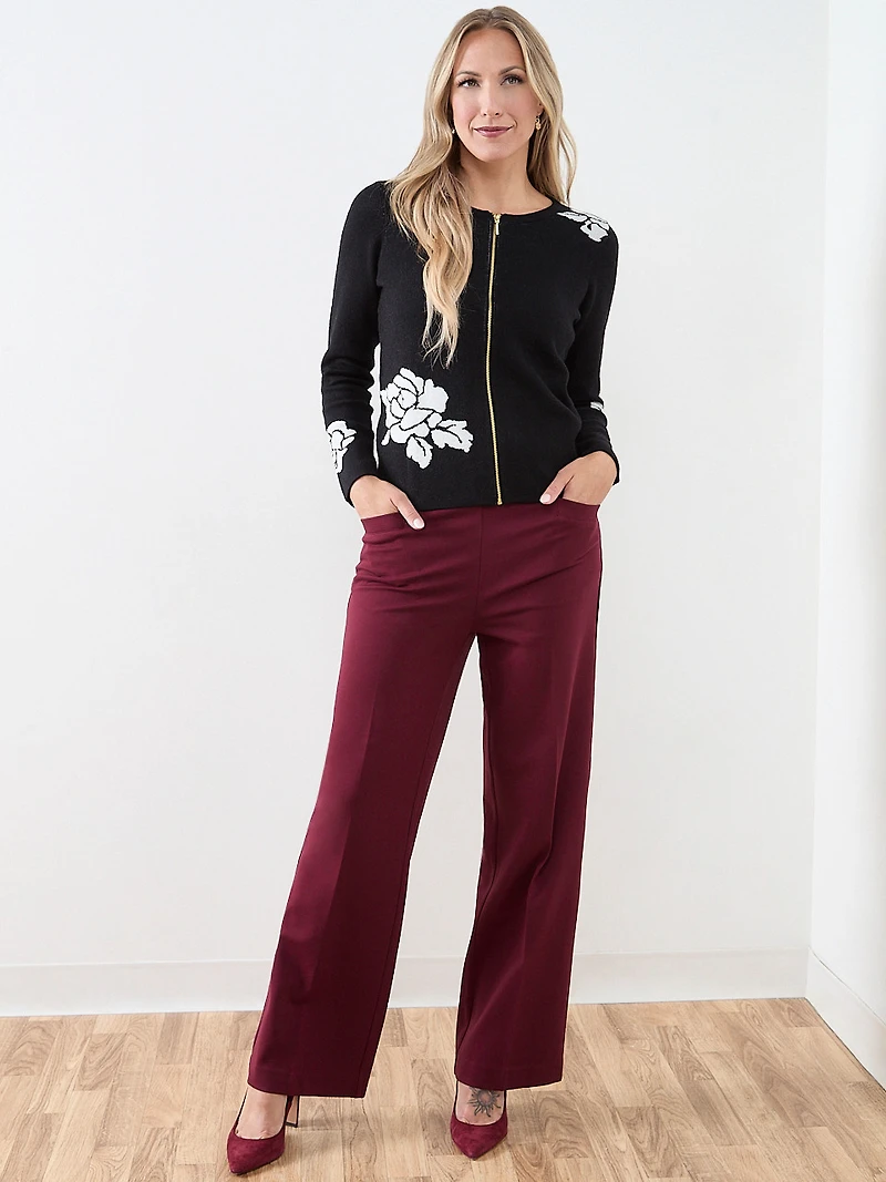 Short Length Zip-Front Sweater