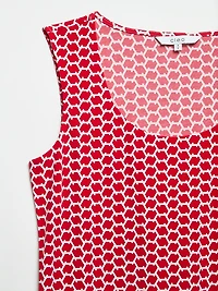 Sleeveless Double-Layer Front Knit Top