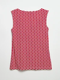 Sleeveless Double-Layer Front Knit Top
