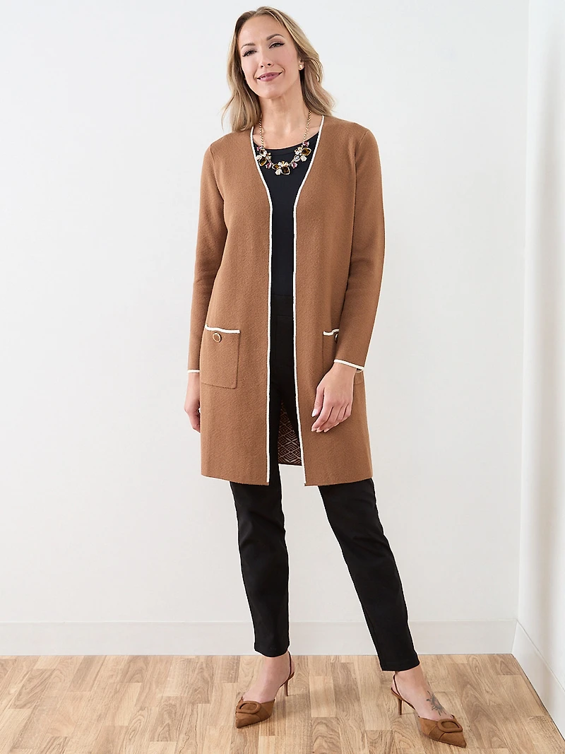 Tipped Longline Cardigan
