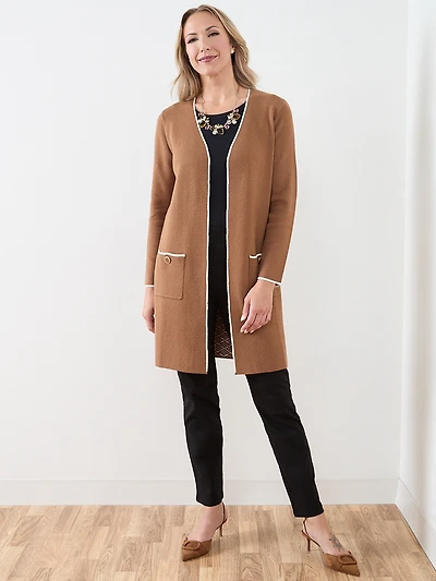 Tipped Longline Cardigan